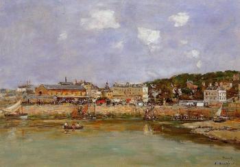 尤金 佈丹 The Port of Trouville, the Market Place and the Ferry 尤金 佈丹 The Port of Trouville, the Market Place and the Ferry